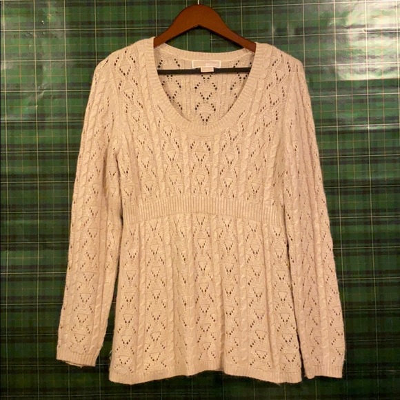 Michael Kors Sweaters - MICHAEL KORS Crochet Sweater L Tunic